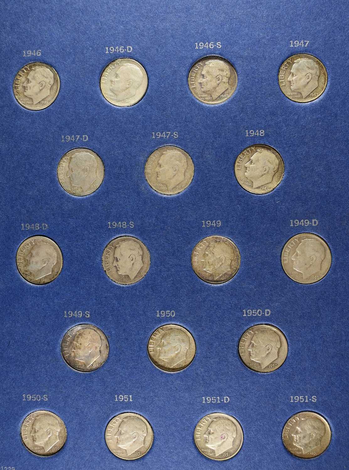 ROOSEVELT DIMES COLLECTION SHORE LINE COIN