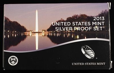 2013 US SILVER PROOF SET. WEEKLY COIN & CURRENCY AUCTIONS ESTIMATE $150 - $200.