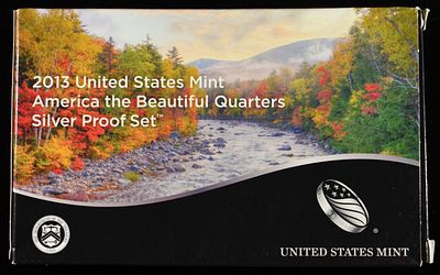2013 SILVER QUARTER PROOF SET. LEADERS IN ON-LINE AUCTIONS ESTIMATE $80 - $120.