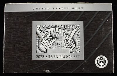 2023 US SILVER PROOF SET. WEEKLY COIN & CURRENCY AUCTIONS ESTIMATE $175 - $225.