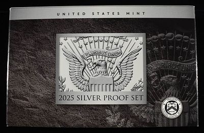 2025 US SILVER PROOF SET. LEADERS IN ON-LINE AUCTIONS ESTIMATE $375 - $450.