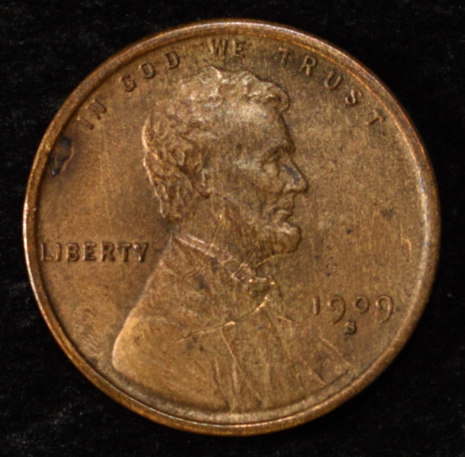 1909-S WHEAT CENT VF/XF