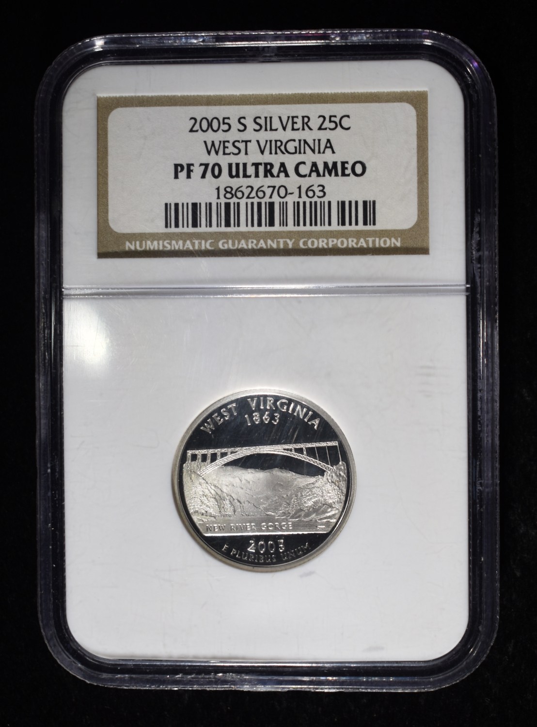 2005-S SILVER WASHINGTON QUARTER NGC PF70 UCAM