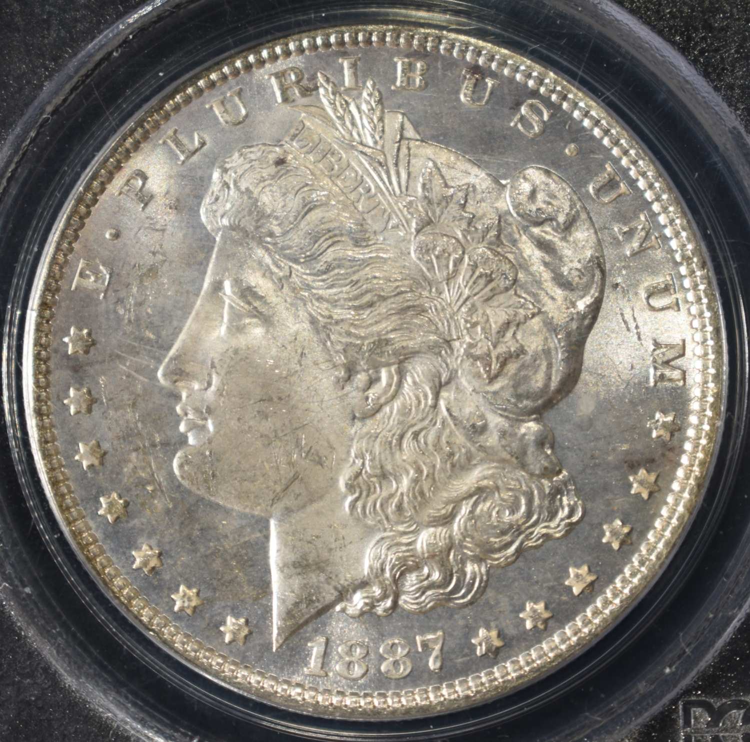 1887 MORGAN DOLLAR PCGS MS-62 OLD GREEN HOLDER