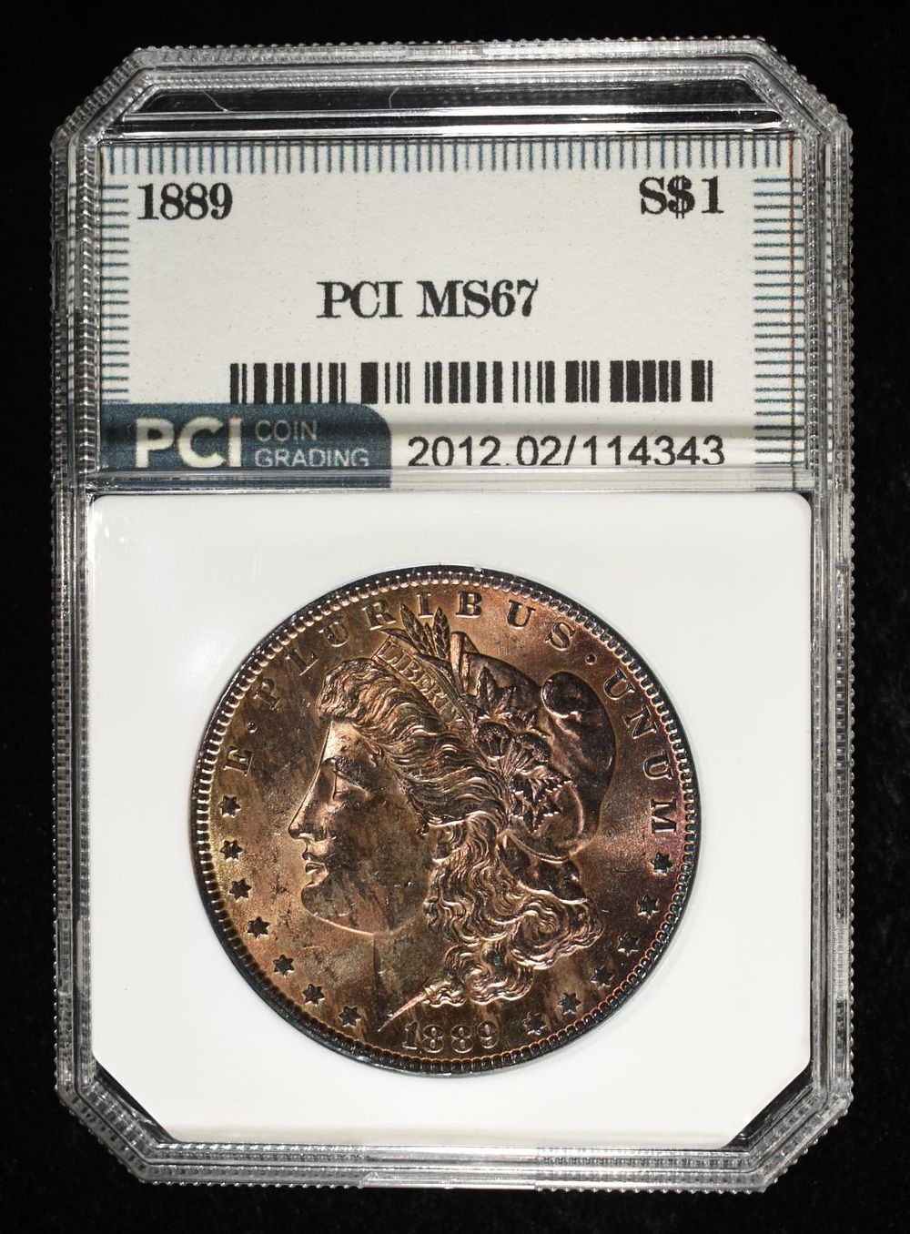 1889 MORGAN DOLLAR PCI SUPERB GEM BU. LEADERS IN ON-LINE AUCTIONS ESTIMATE $200 - $250.