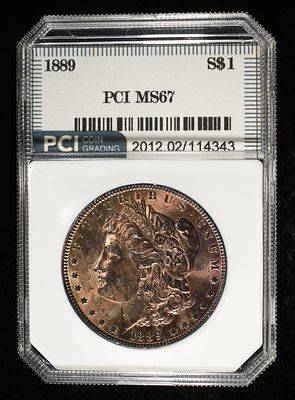 1889 MORGAN DOLLAR PCI SUPERB GEM BU. LEADERS IN ON-LINE AUCTIONS ESTIMATE $200 - $250.