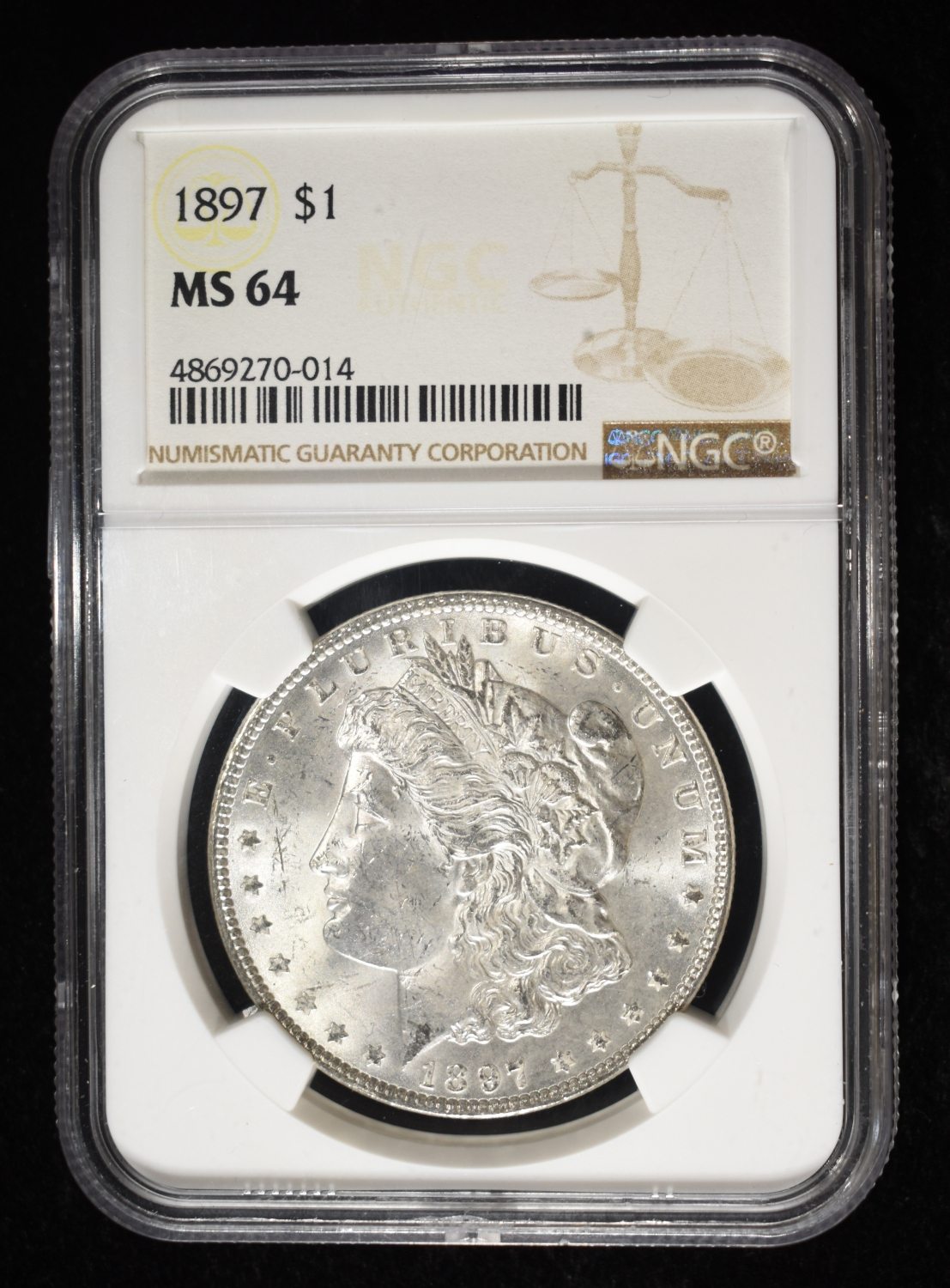 1897 MORGAN DOLLAR NGC MS-64