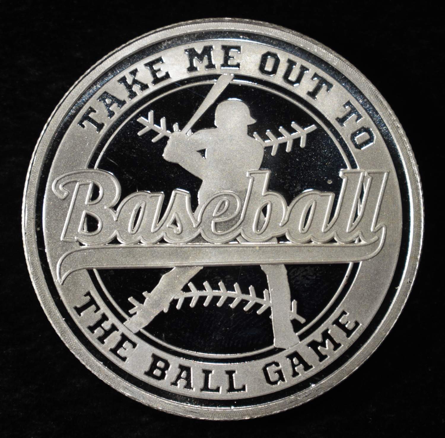 BASEBALL 1 OZ .999 SILVER ROUND