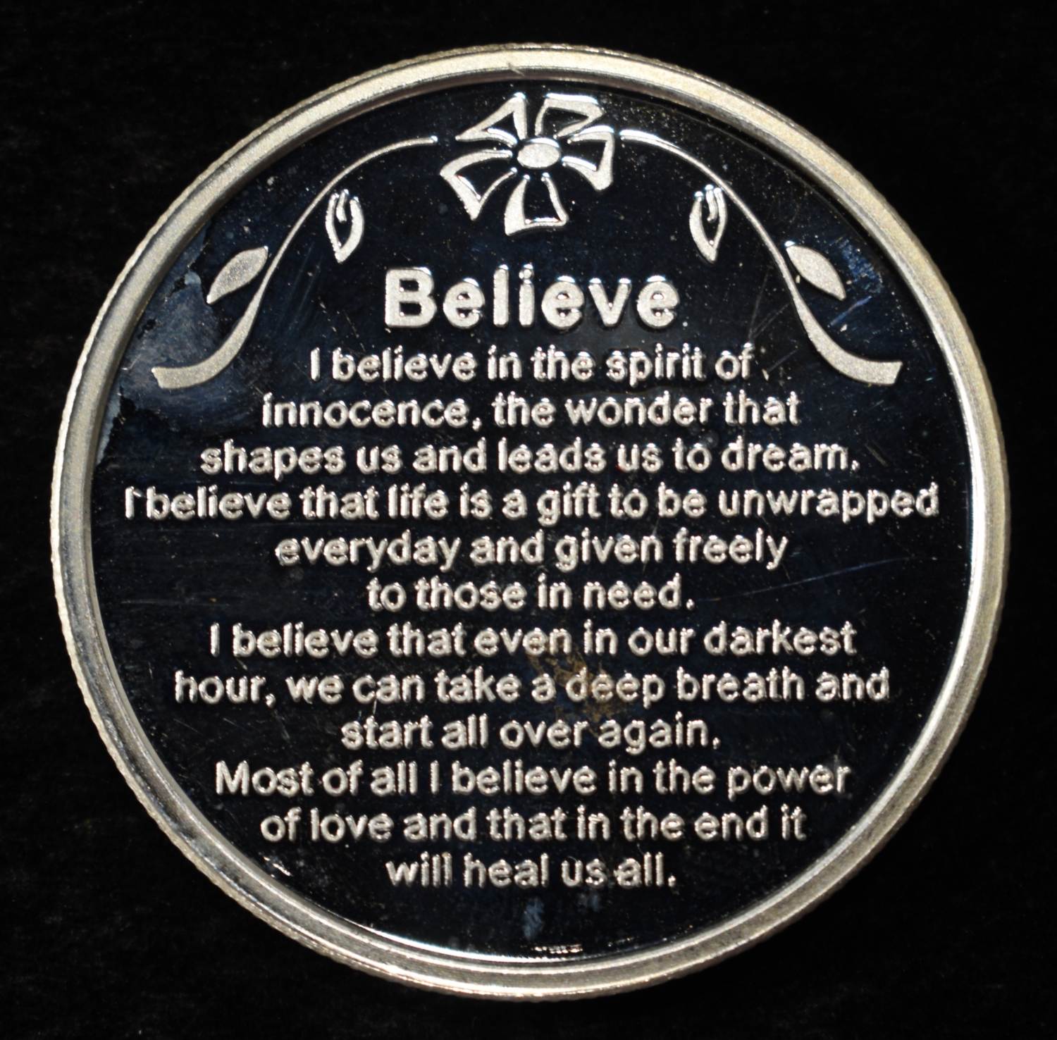 BELIEVE 1 OZ .999 SILVER ROUND