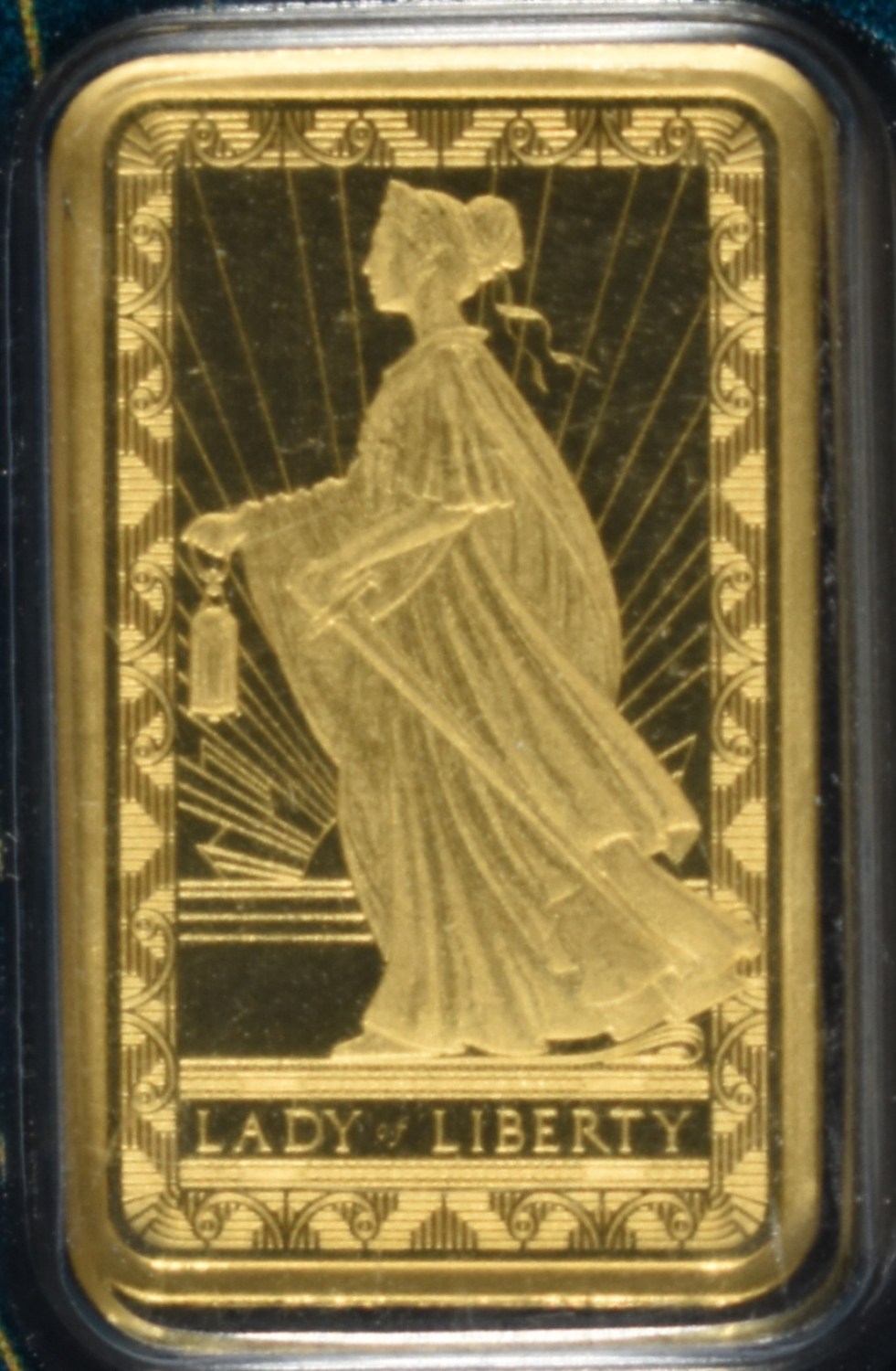 LADY OF LIBERTY 2.5G .9999 GOLD BAR