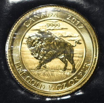 2017 CANADA 1/4 OZ GOLD BUFFALO .9999 FINE. LEADERS IN ON-LINE AUCTIONS ESTIMATE $1400 - $1600.