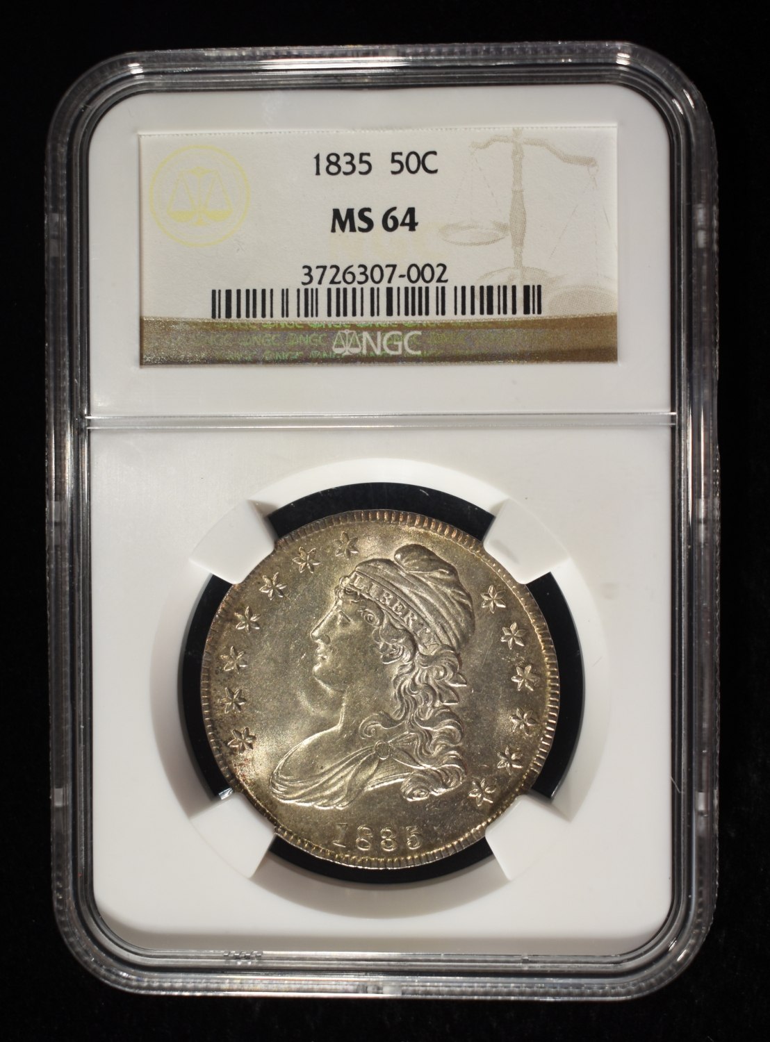 1835 BUST HALF DOLLAR NGC MS-64