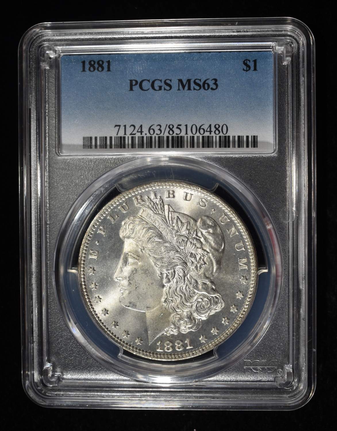 1881 MORGAN DOLLAR PCGS MS-63