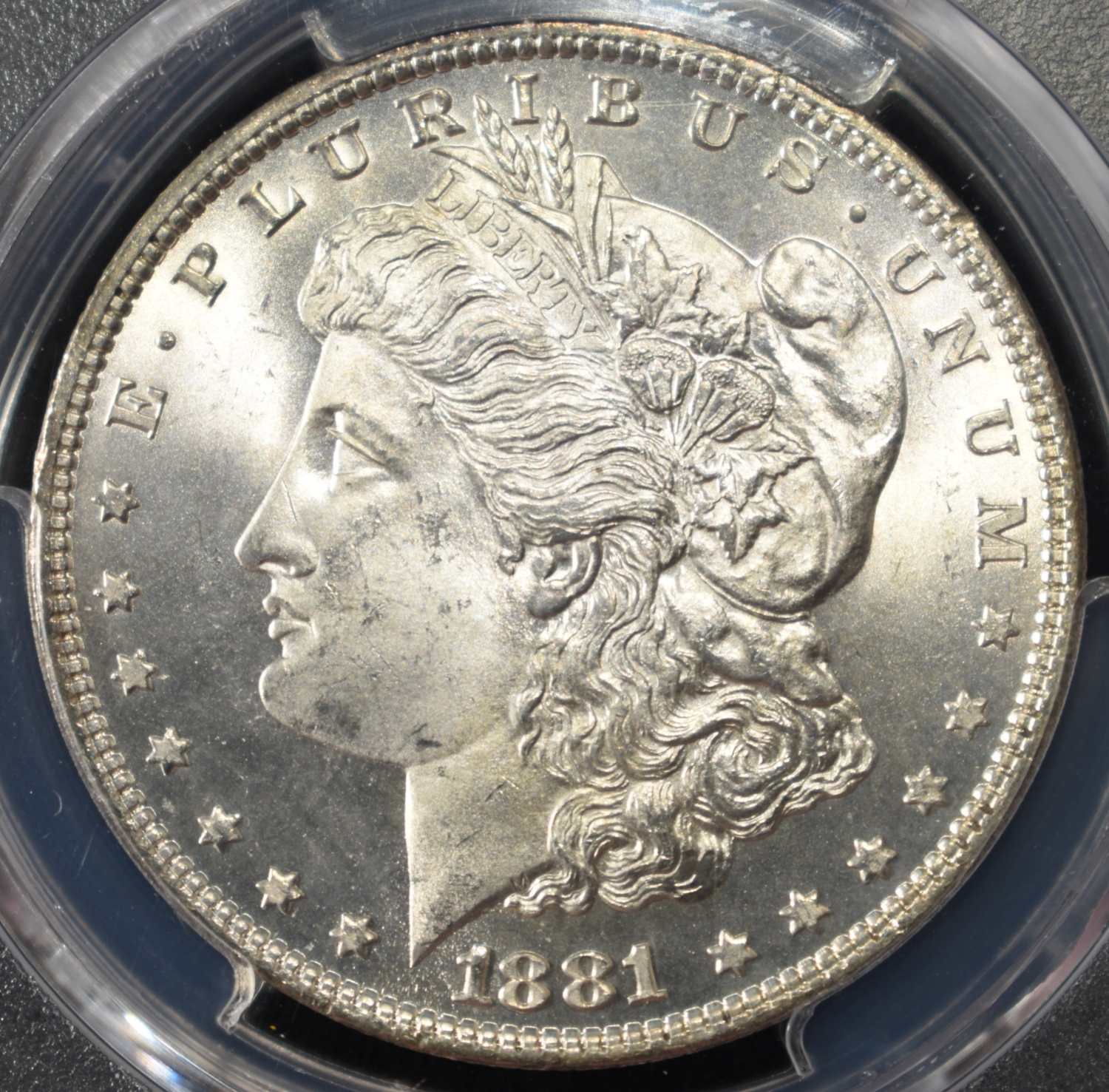 1881 MORGAN DOLLAR PCGS MS-63
