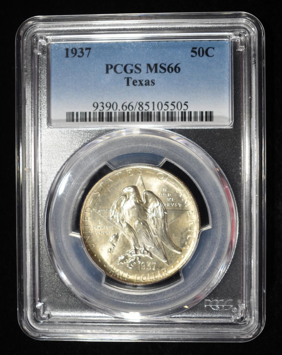 1937 TEXAS COMMEM HALF DOLLAR PCGS MS-66