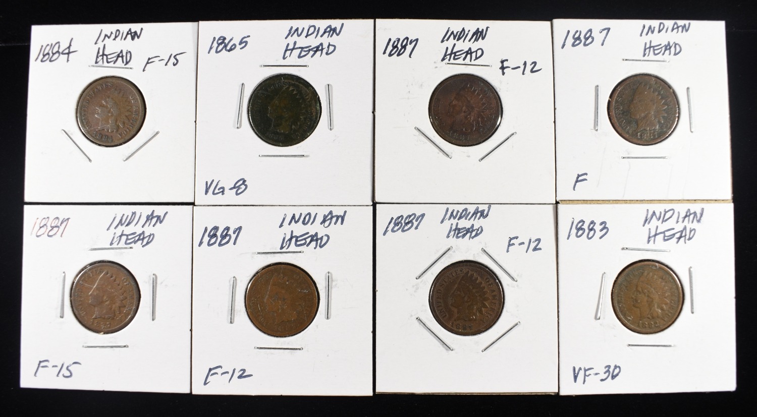 (8) INDIAN CENTS