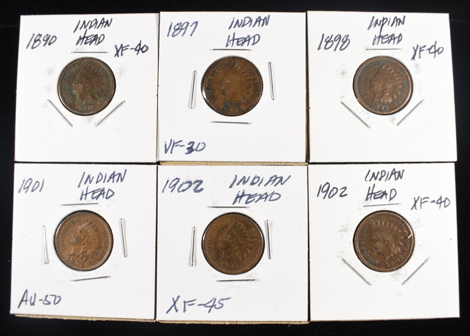 (6) INDIAN CENTS