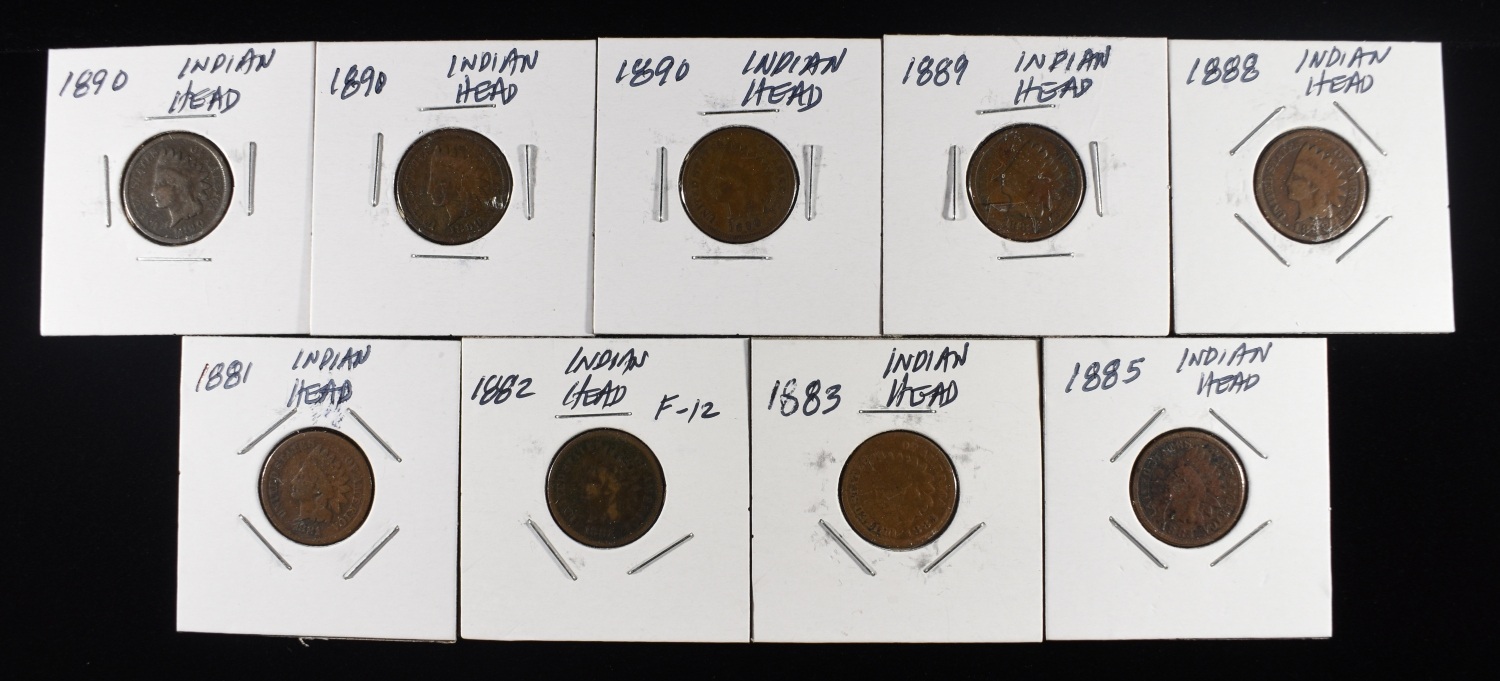 (9) INDIAN CENTS