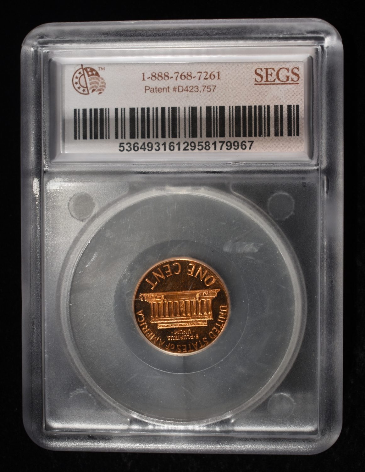 1973-S MEMORIAL CENT SEGS PERFECT GEM PROOF DCAM