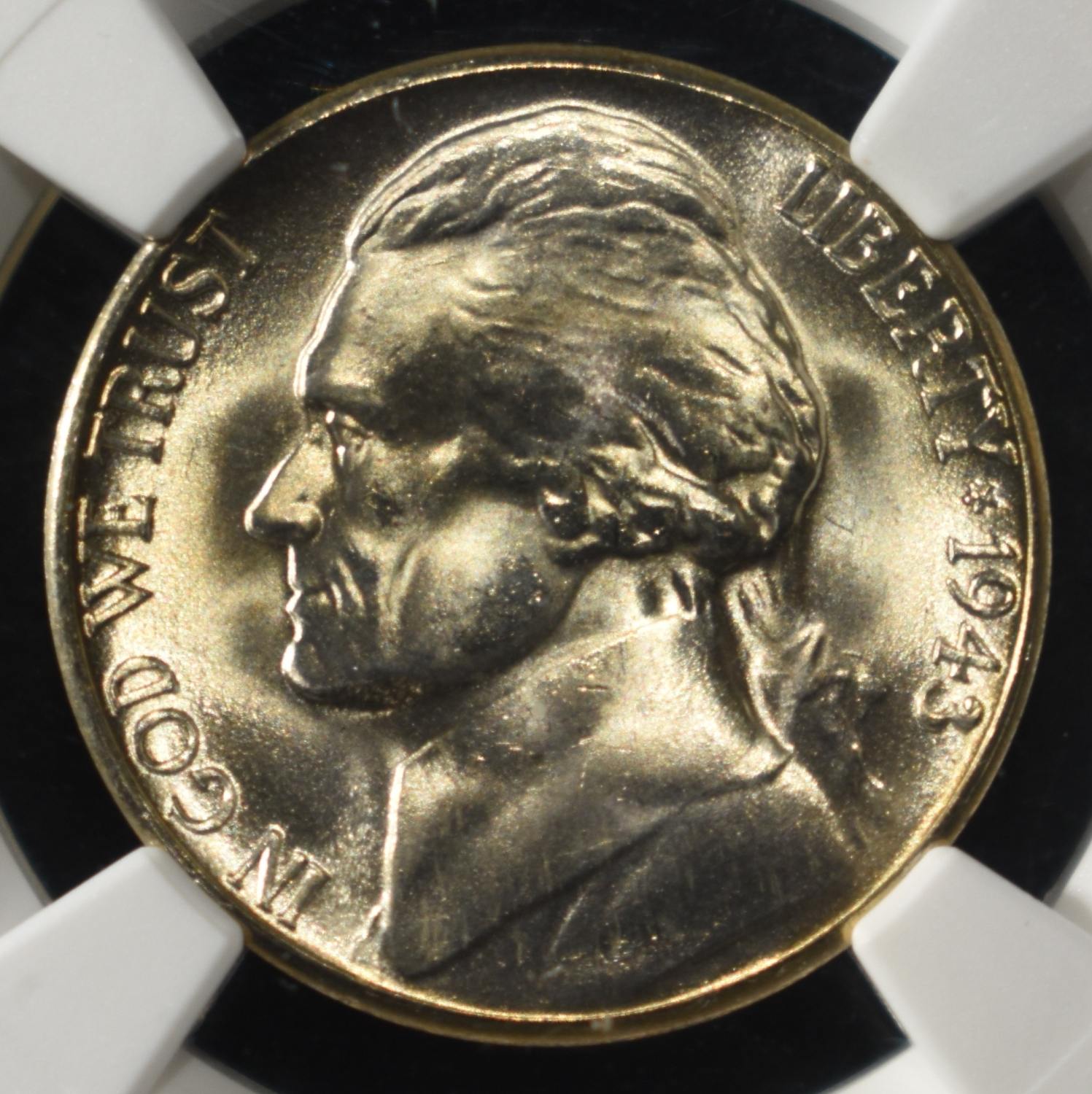 1943-S JEFFERSON NICKEL NGC MS67