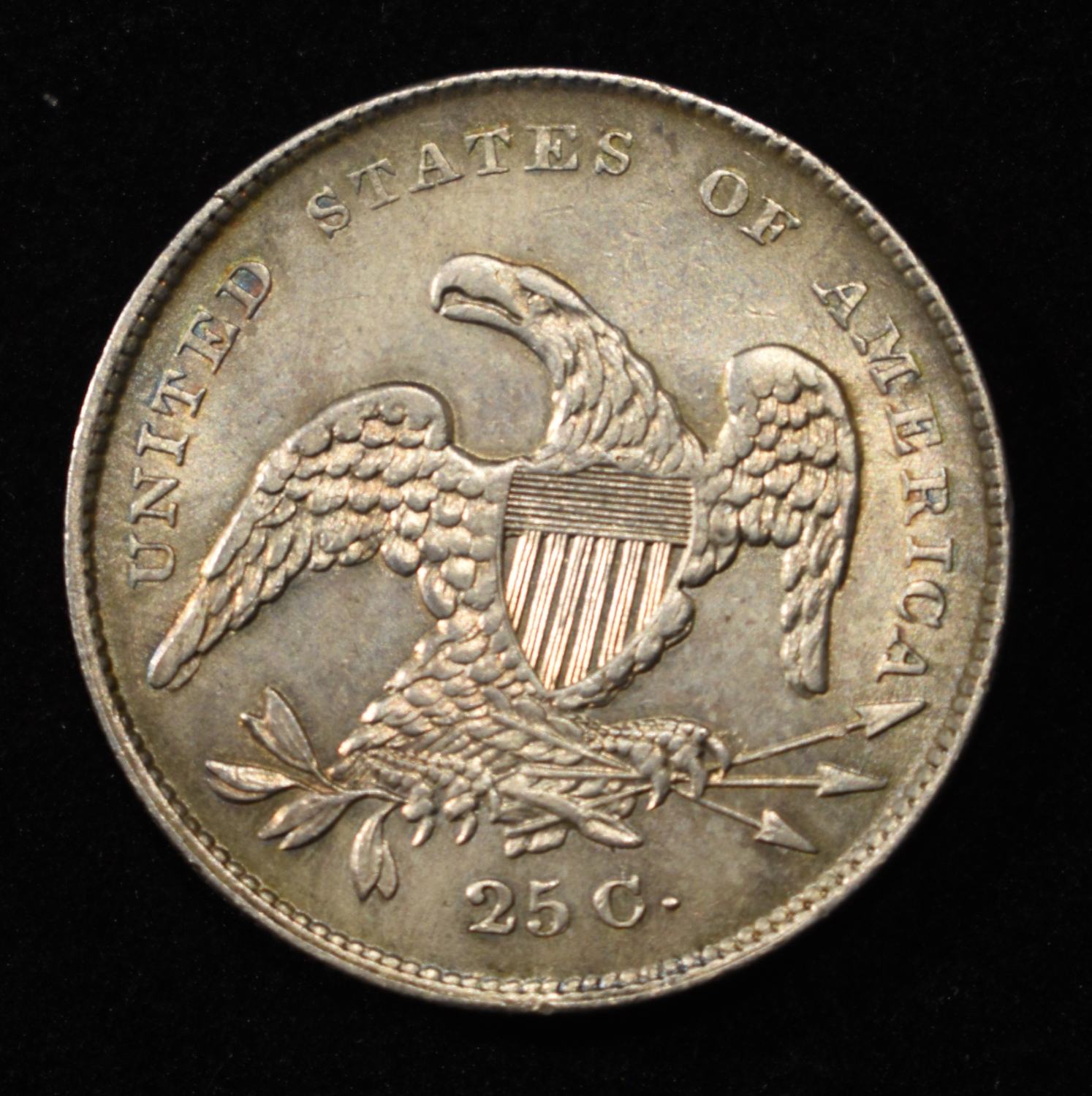 1831 CAPPED BUST QUARTER BU LIGHT OLD CLEANING