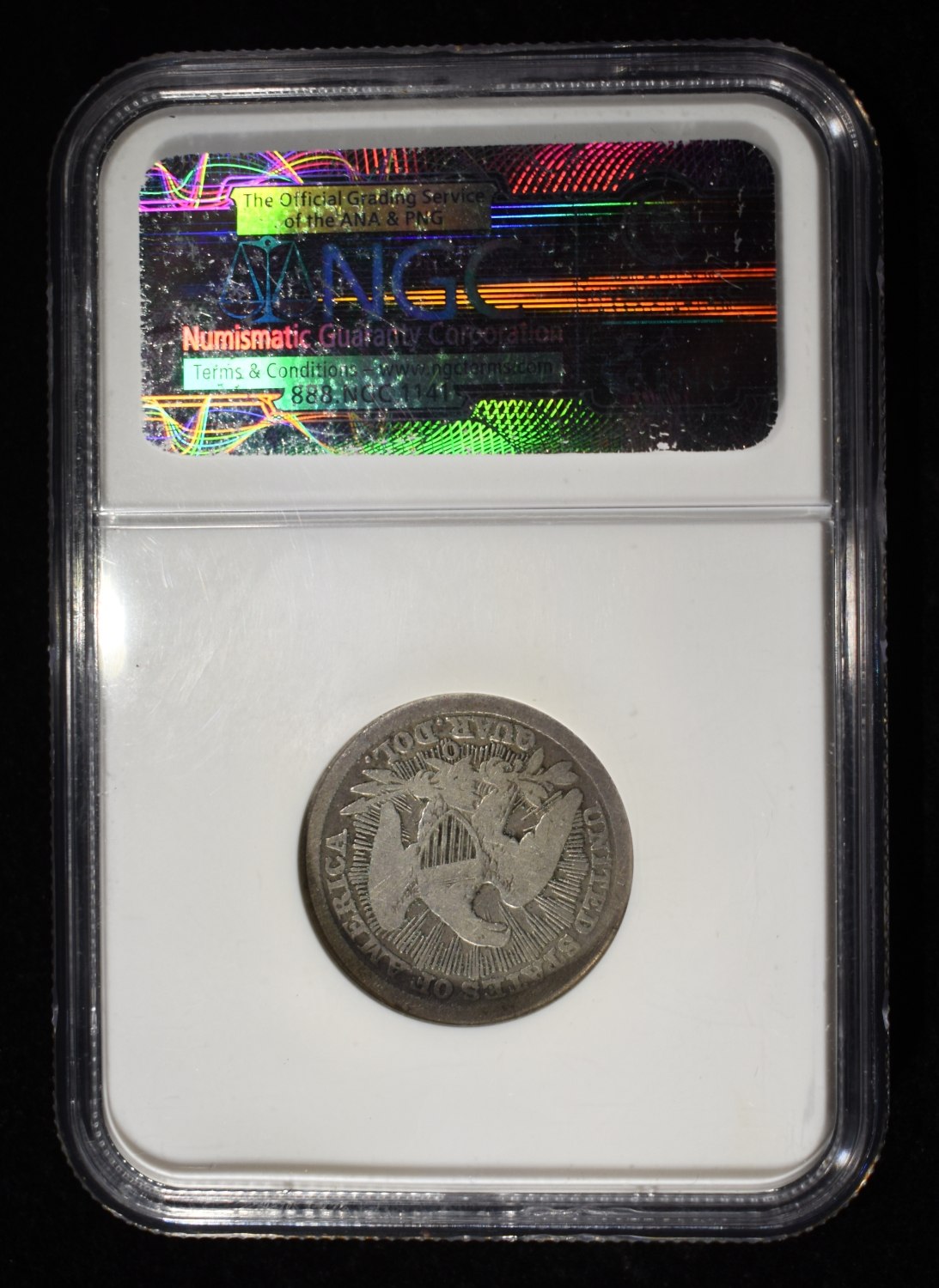 1853-O LIBERTY SEATED QUARTER NGC G4