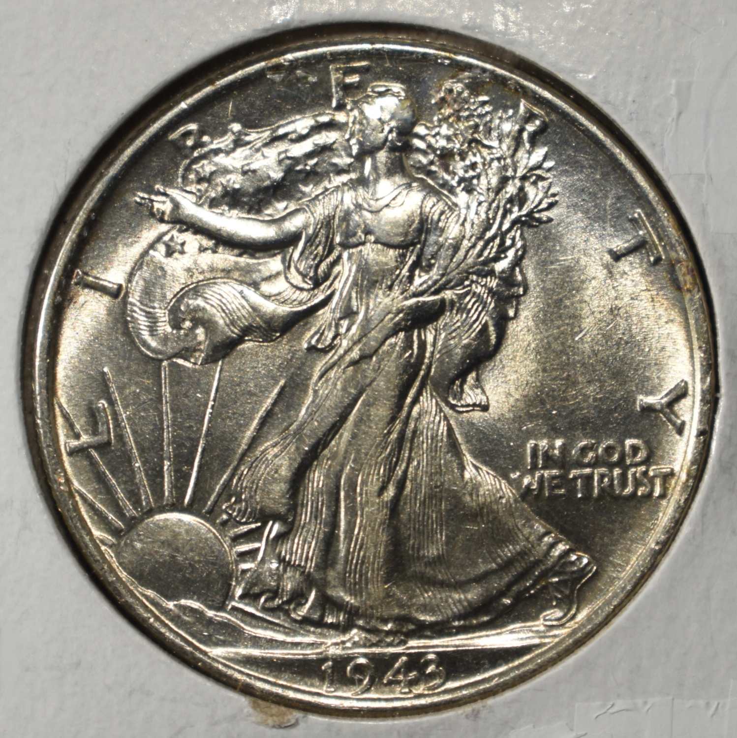 1943 WALKING LIBERTY HALF DOLLAR BU