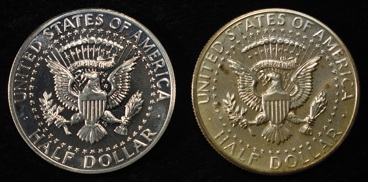 (2) 90% SILVER 1964 KENNEDY HALF DOLLARS PROOF BU