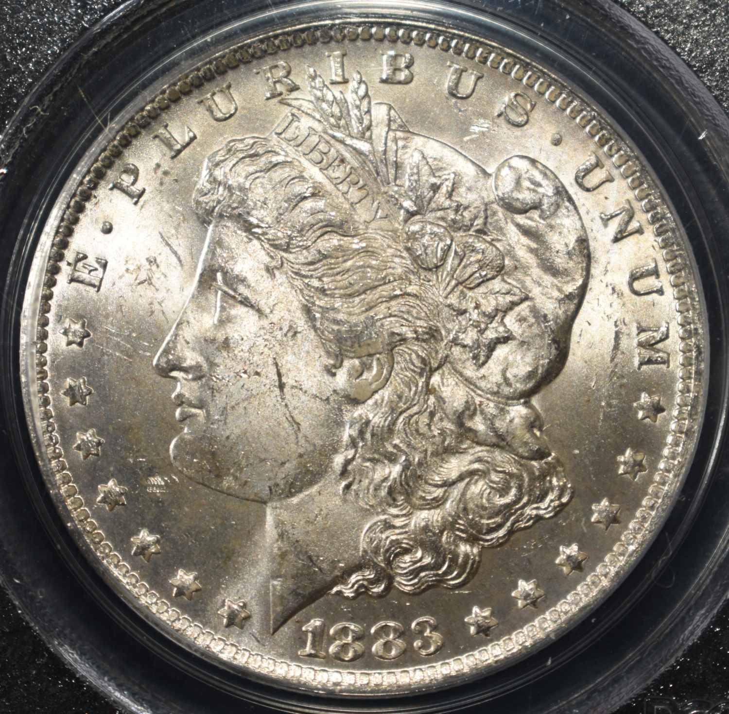 1883-O MORGAN DOLLAR PCGS MS-63 OLD GREEN HOLDER