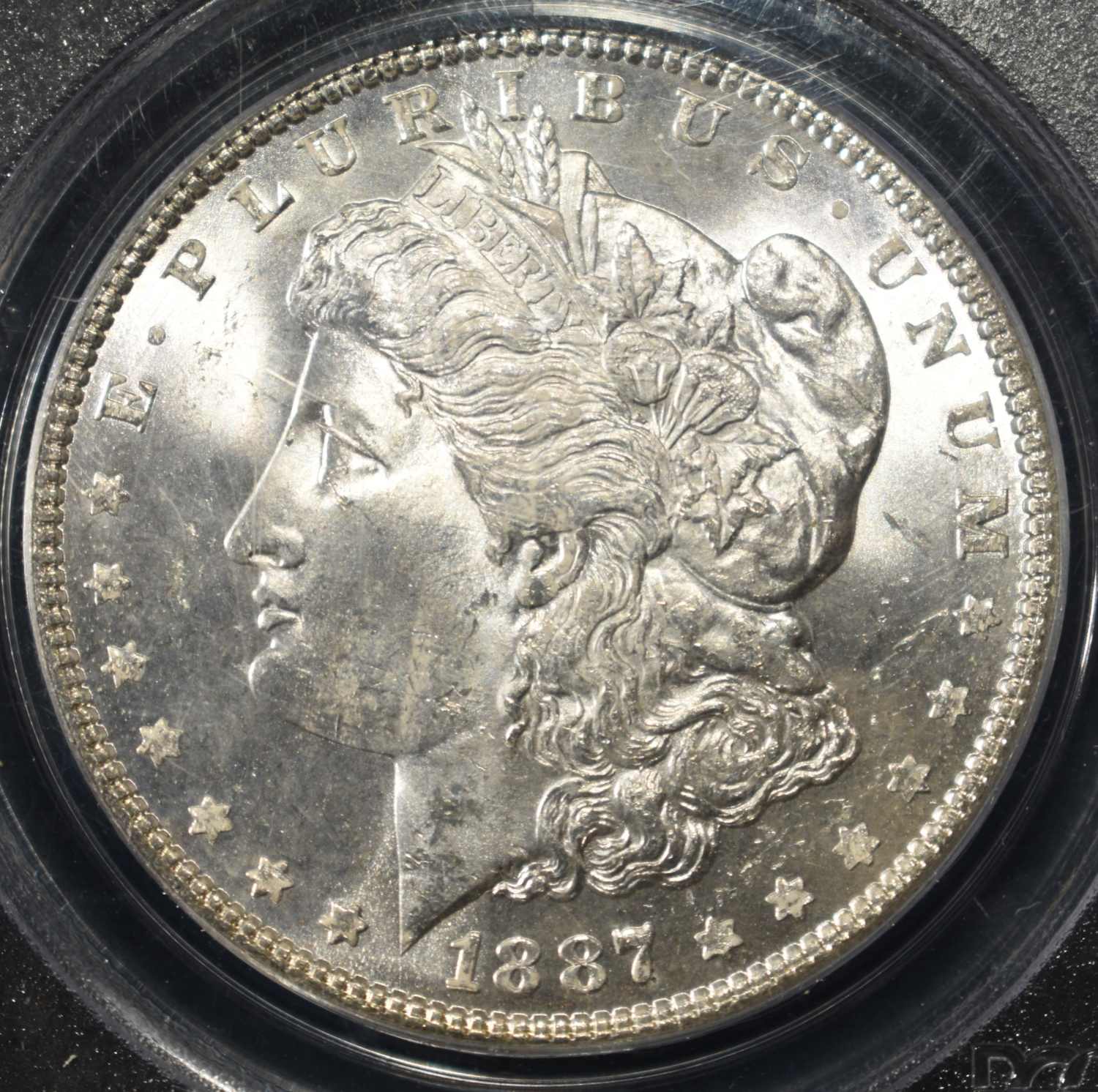1887 MORGAN DOLLAR PCGS MS-64 OLD GREEN HOLDER