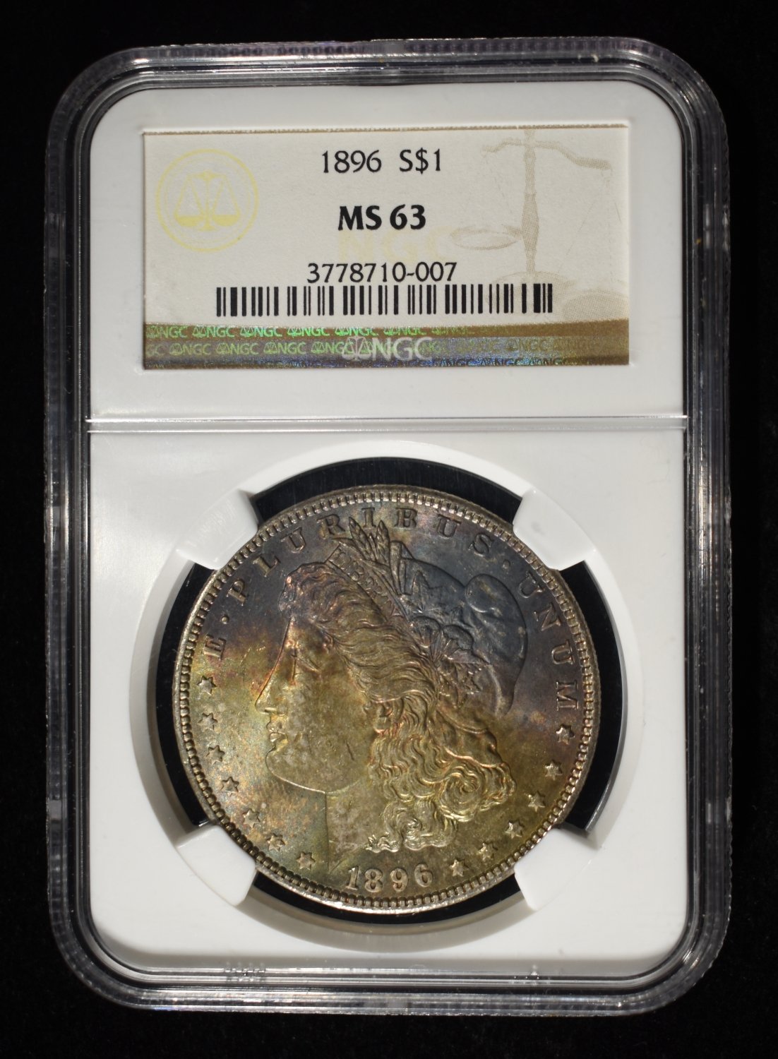 1896 MORGAN DOLLAR NGC MS63