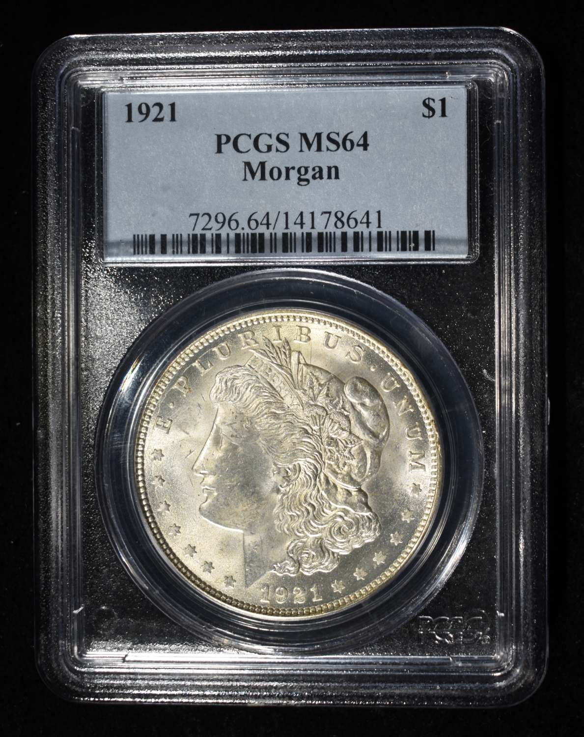 1921 MORGAN DOLLAR PCGS MS-64