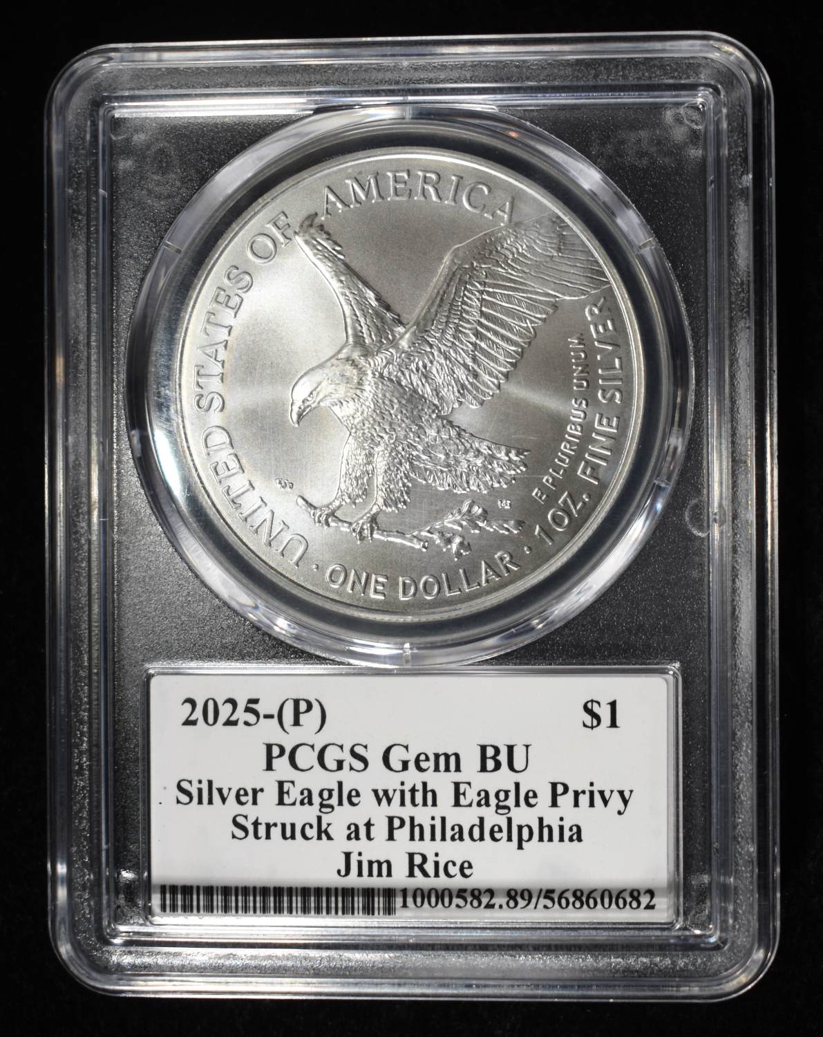 2025-P AMERICAN SILVER EAGLE PCGS GEM BU