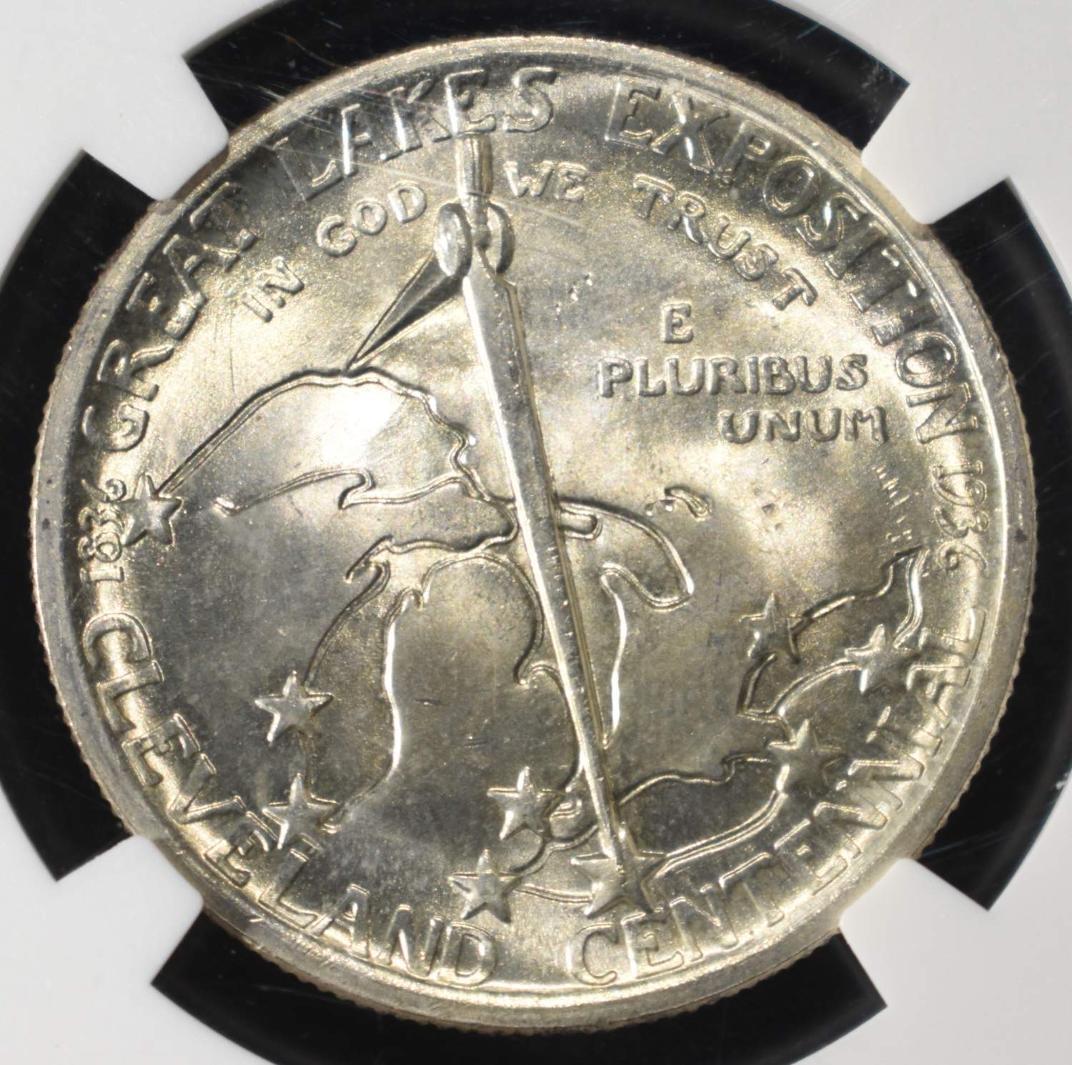 1936 COMMEM 50C CLEVELAND NGC MS65