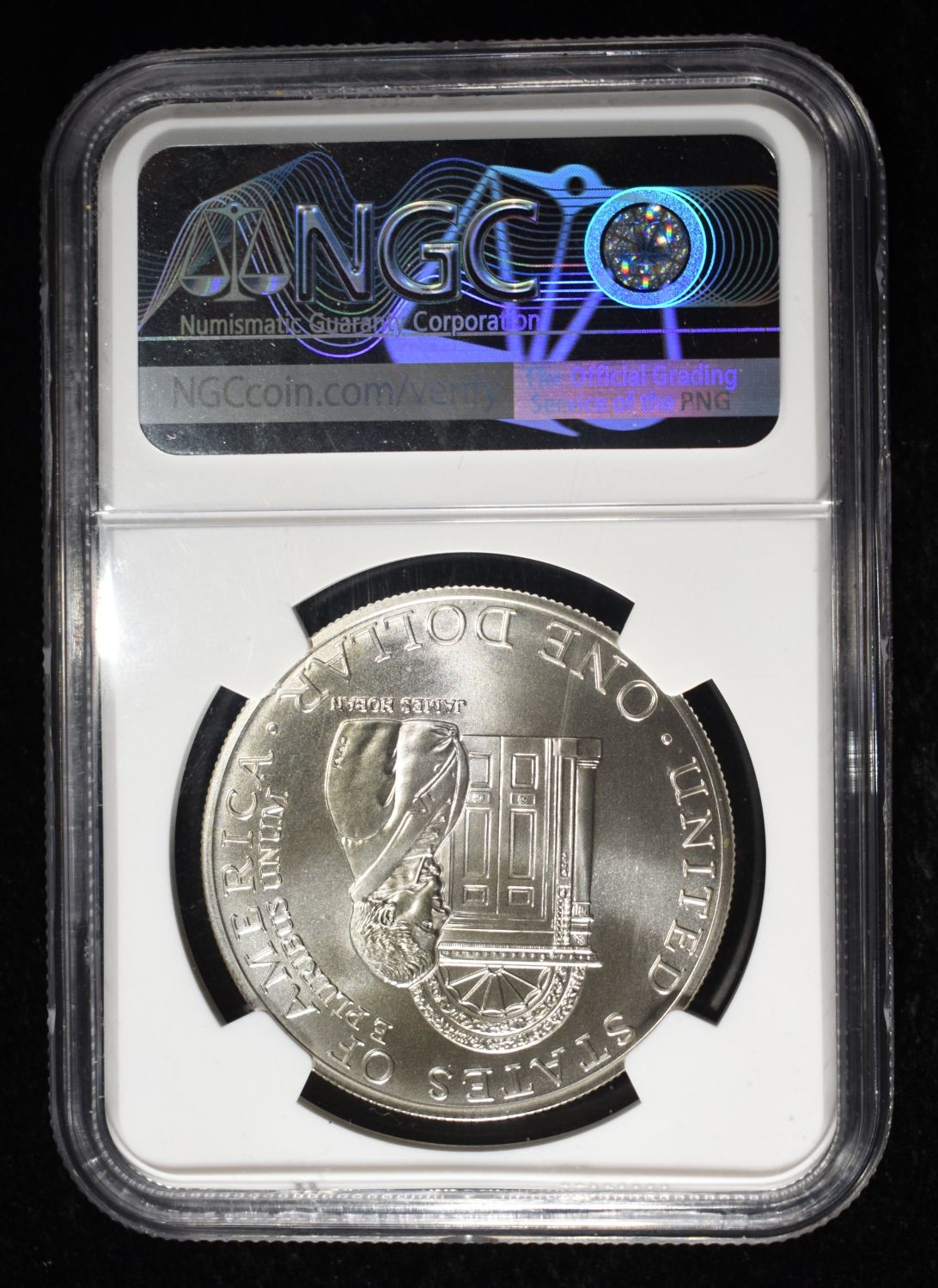 1992-D COMMEM $1 WHITE HOUSE BICENT NGC MS70