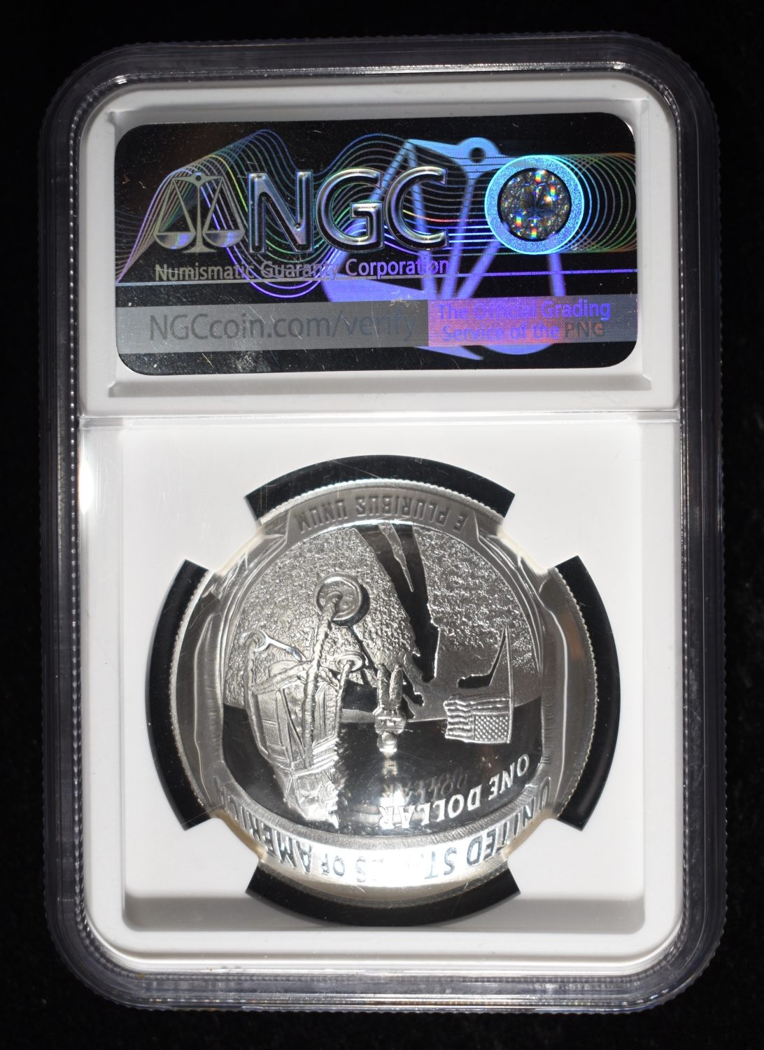 2019-P COMMEM $1 APOLLO 11 0.999 SILVER NGC MS70