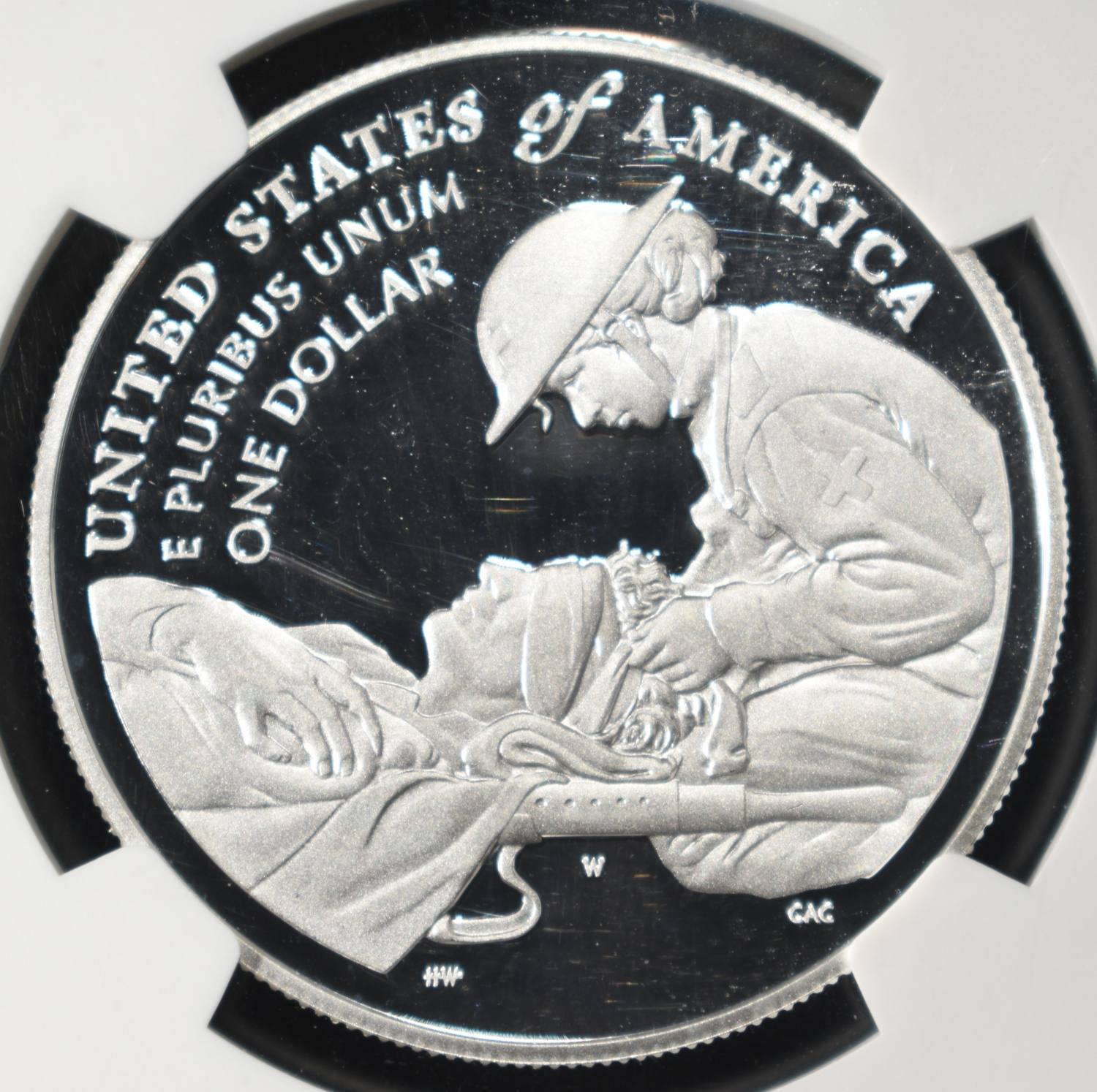 2022-W COMMEM $1 PURPLE HEART NGC PF70 UCAM