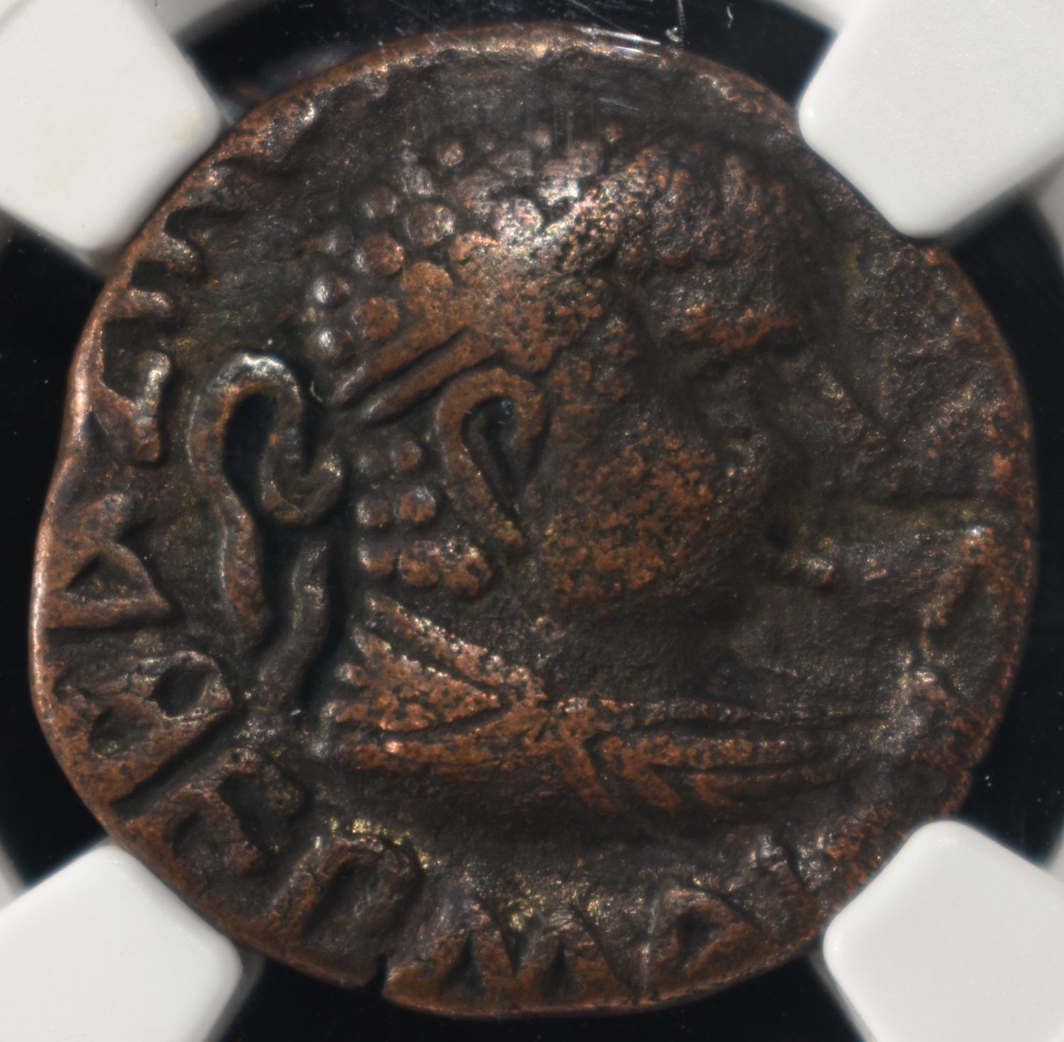 c.105-90 BC HERMAEUS AE TETRADRACHM NGC VF