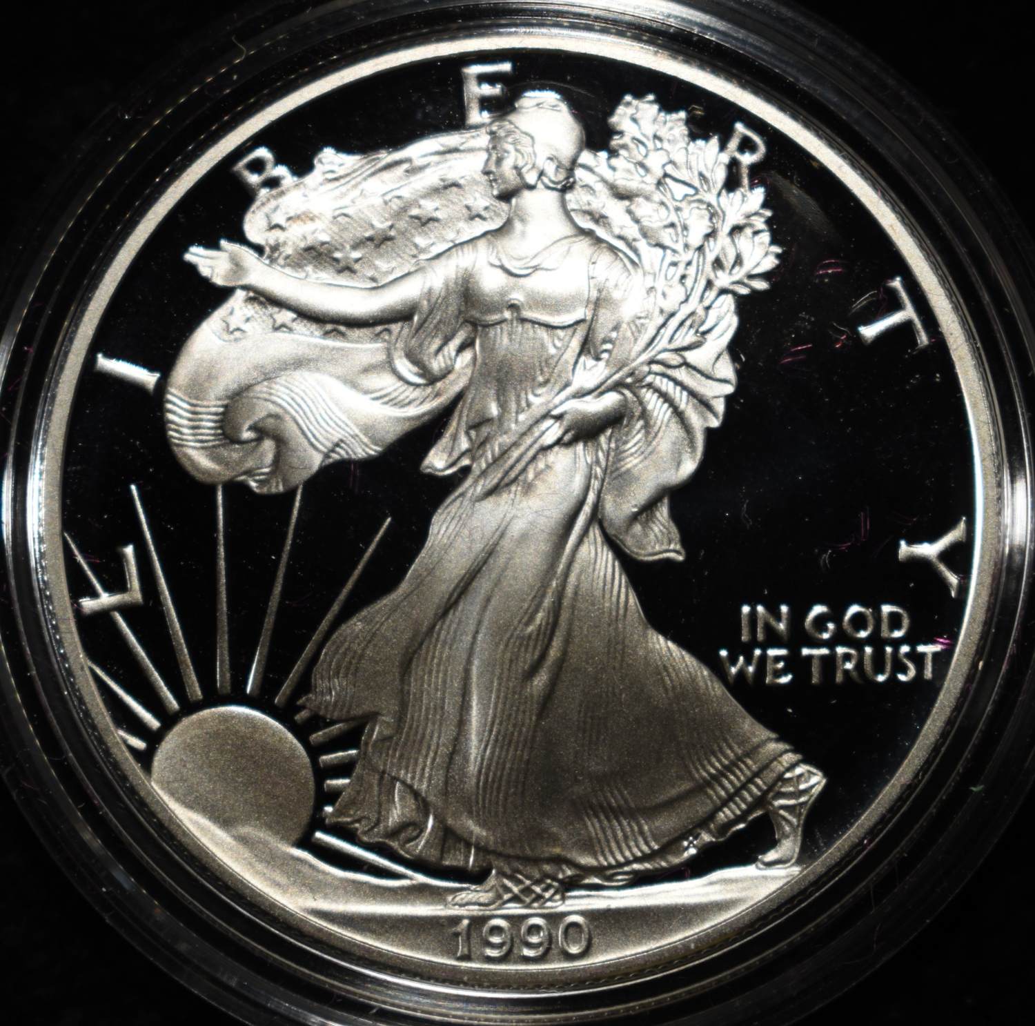 1990-S AMERICAN SILVER EAGLE PROOF