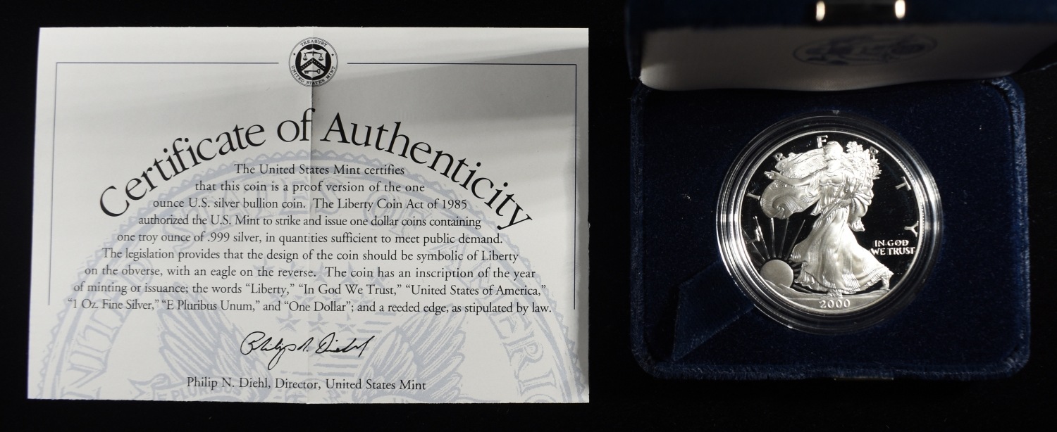 2000-P AMERICAN SILVER EAGLE PROOF