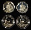 (4) COMMEM HALF DOLLARS. (2) 1982-S 50C WASHINGTON 250TH ANNAVERSARY OF BIRTH SILVER & (2) 1986 Image - 1