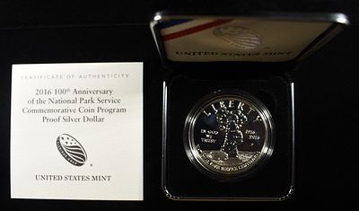2016 $1 COMMEM NATIONAL PARK SERVICE PROOF. CHECK OUT OUR UPCOMING AUCTIONS ESTIMATE $120 - $170.