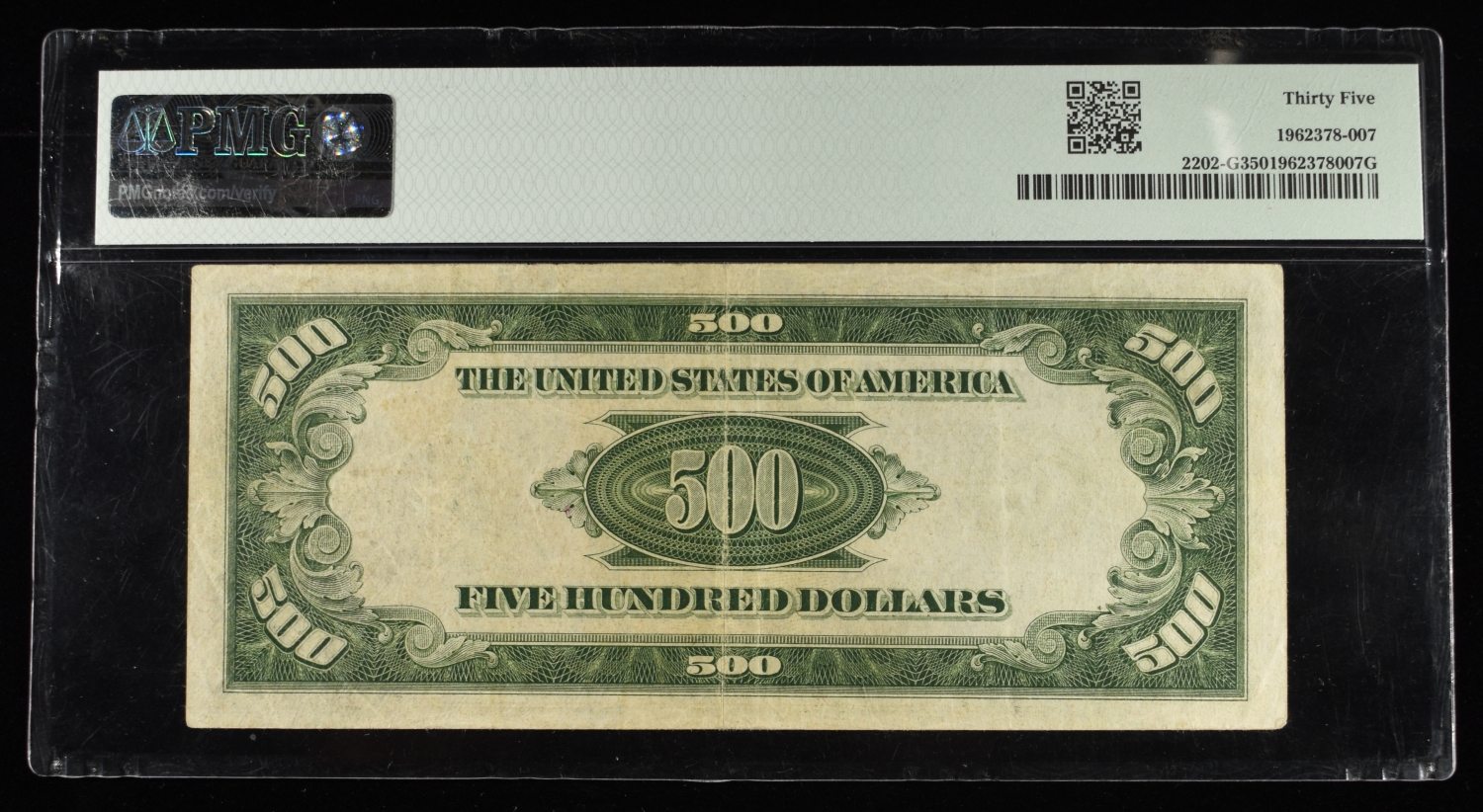 1934A $500 FEDERAL RESERVE NOTE CHICAGO PMG VF-35