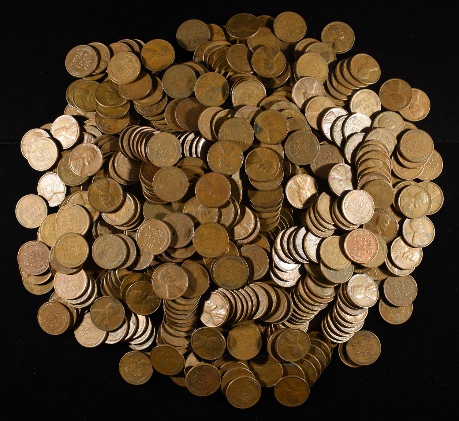 (500) WHEAT CENTS: MIXED DATES