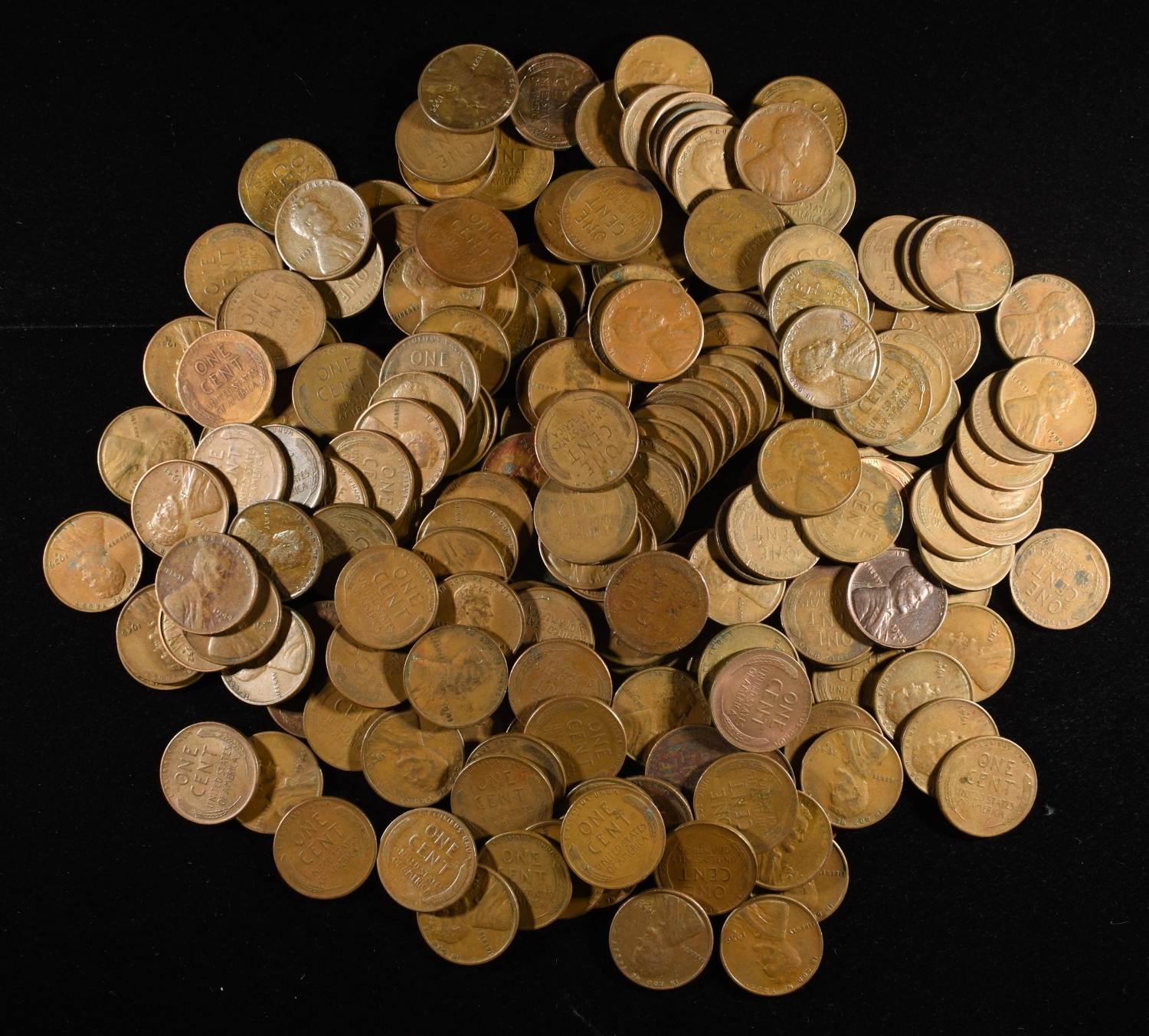 (200) "S" MINT WHEAT CENTS