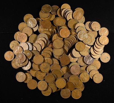 (200) "S" MINT WHEAT CENTS. LEADERS IN ON-LINE AUCTIONS ESTIMATE $100-$120.