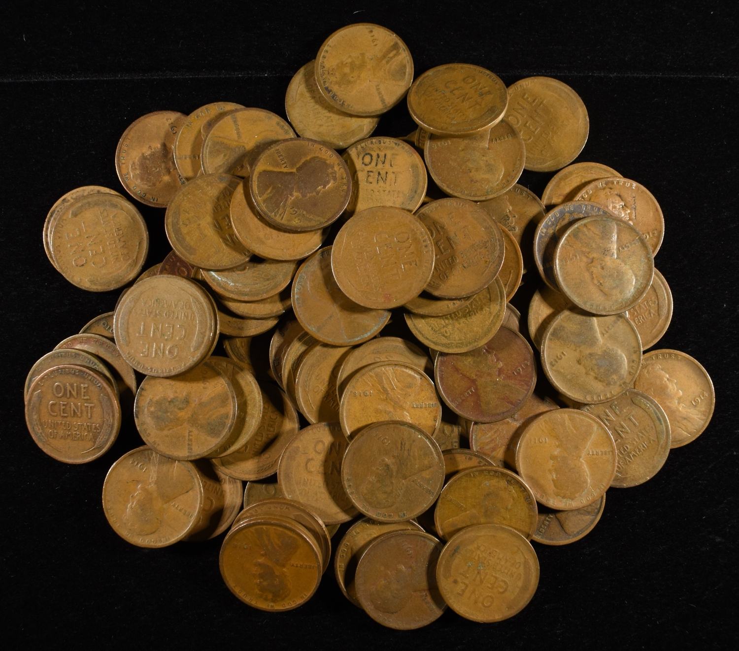 (86) WHEAT CENTS FROM THE TEENS