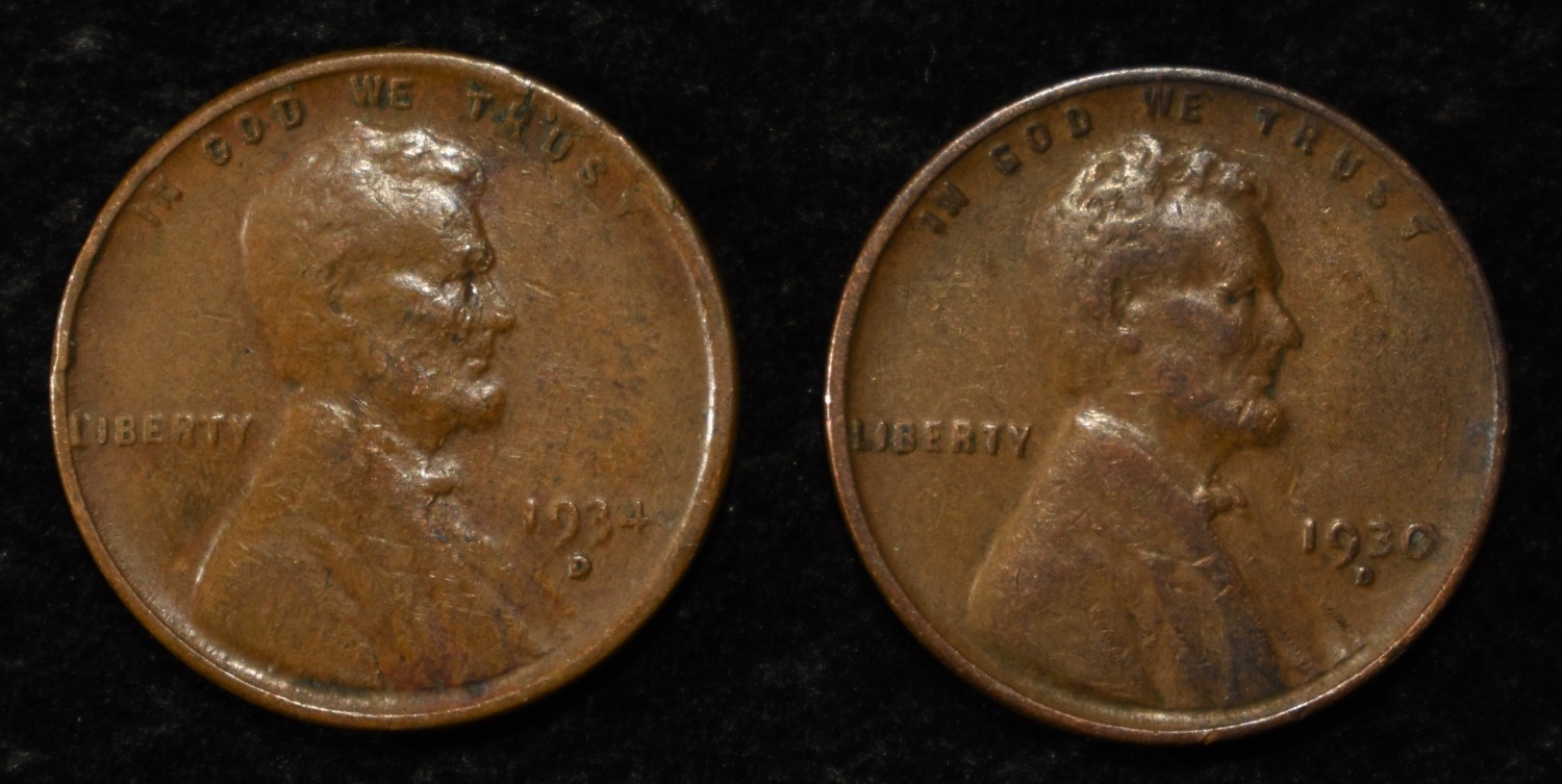 (236) WHEAT CENTS FROM THE 1930'S