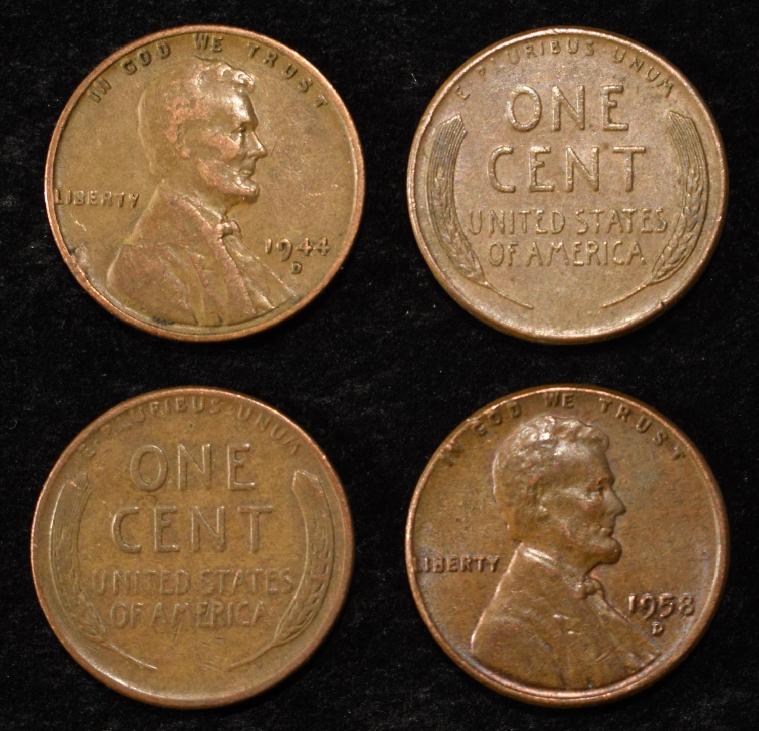 (500) 40'S & 50'S WHEAT CENTS