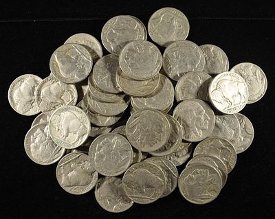(50) FULL DATE BUFFALO NICKELS. CHECK OUT OUR UPCOMING AUCTIONS ESTIMATE $75 - $100.